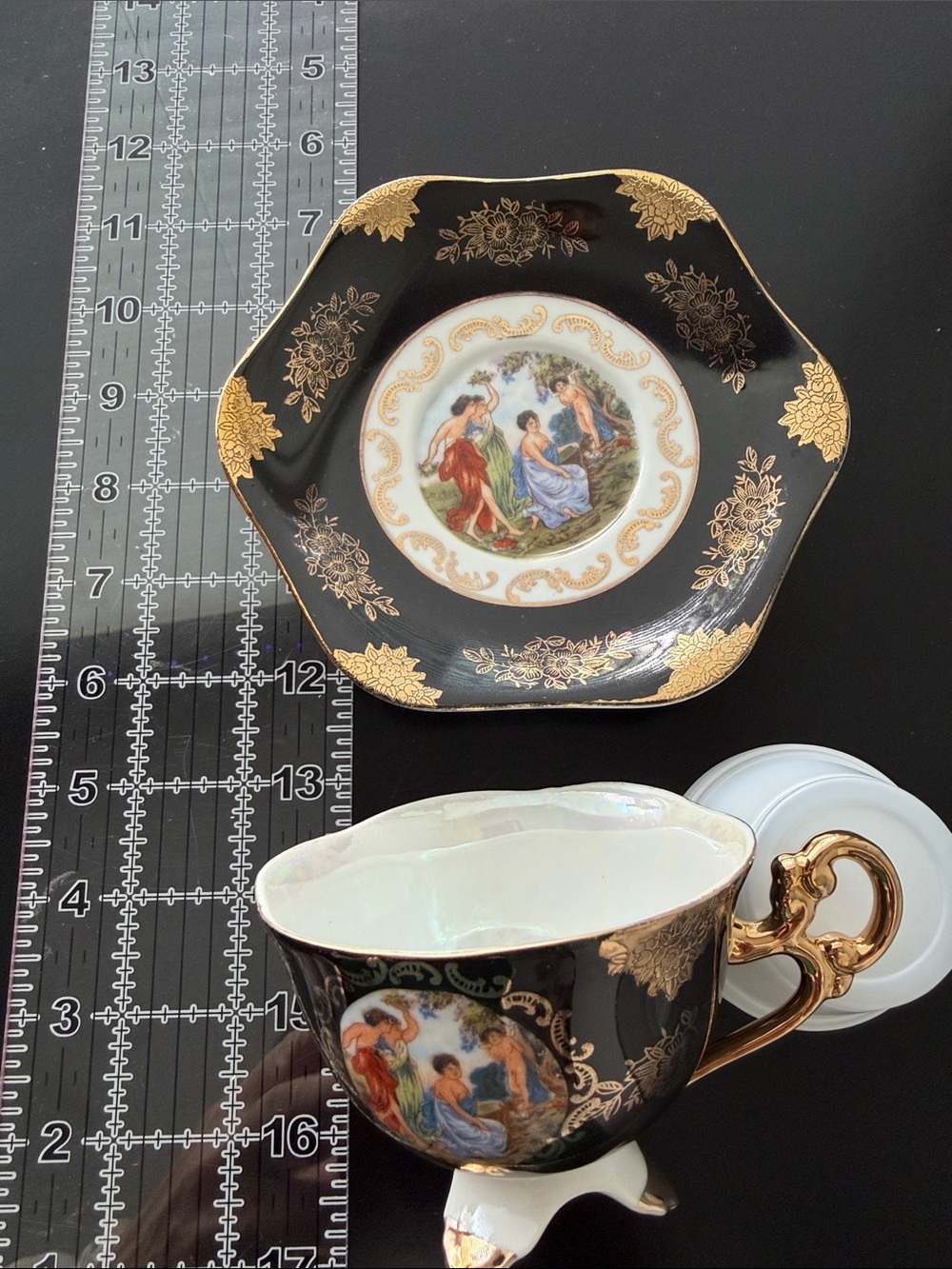 Vintage 1950s/1960s Shafford Japan Hand-Decorated Cup & Saucer